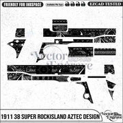 Vector RockIsland1911.38 Super AZTEC  Engraving Design SVG | Laser Vector Engrave File | Ai | Svg | Dxf | Png
