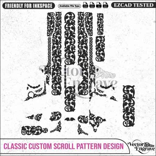 Vector Colt1911 38 Super Scroll Engraving Design SVG | Laser Vector Engrave File | Ai | Svg | Dxf | Png - Vector EngravePersonalised Laser Engraved Gifts & Custom Keepsakes | VectorEngrave