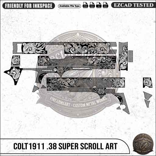 Colt1911 .38 Super Scroll Art