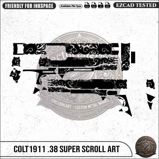 Colt1911 .38 Super Scroll Art