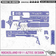 Vector RockIsland1911 AZTEC  Engraving Design SVG | Laser Vector Engrave File | Ai | Svg | Dxf | Png - Vector EngravePersonalised Laser Engraved Gifts & Custom Keepsakes | VectorEngrave