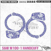 Vector S&W M100-1 Scroll Art Engraving Design SVG | Laser Vector Engrave File | Ai | Svg | Dxf | Png