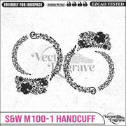 Vector S&W M100-1 Scroll Art Engraving Design SVG | Laser Vector Engrave File | Ai | Svg | Dxf | Png