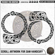 Vector S&W M100-1 Scroll Art Engraving Design SVG | Laser Vector Engrave File | Ai | Svg | Dxf | Png