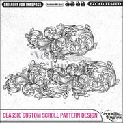 VectorEngrave Classic Scroll Pattern Design Ai8, SVG, PNG, DXF | Seamless Floral Ornament for Laser Engraving, CNC Router, Wood & Metal Art - Vector EngravePersonalised Laser Engraved Gifts & Custom Keepsakes | VectorEngrave